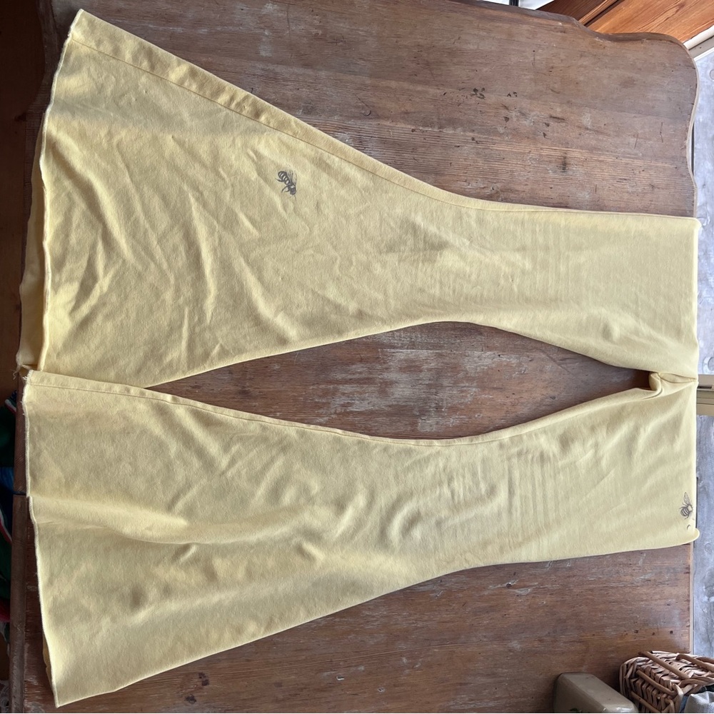Yellow yoga pants